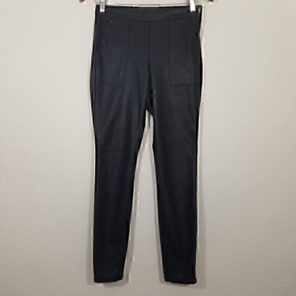Blank NYC The Bond Faux Leather Zipper Pants Size 26
